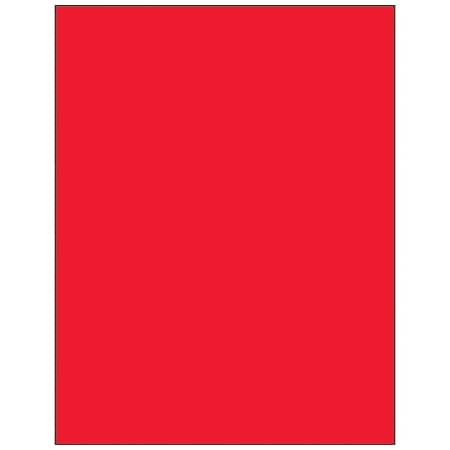 Bsc Preferred 8-1/2 x 11'' Fluorescent Red Rectangle Laser Labels, 100PK BUY00027720